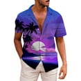thumbnail image 5 of ZZHZGZ Late July Mens Denim Shirts Long Sleeve Men's Coconut Tree Short Sleeve Shirt Summer Casual 3D Printing Hawaii Short Sleeve Shirts Tops Late July Mens Pocket Tee Shirts Xl, 5 of 5