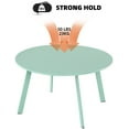 thumbnail image 4 of Yangming End Table, Modern Round Coffee Table, Metal Large Side Table for Indoor Outdoor Use, Green, 4 of 7