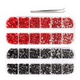 thumbnail image 1 of 3000 PCS Diamantes de Imitación para Manualidades PHOGARY Diamantes de Imitación Rojos y Negros con Parte Posterior Plana 6 Tamaños (2-5 mm) con Pinza de Recogida para Manualidades Arte de Uñas Ropa Z, 1 of 2