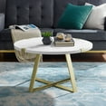 thumbnail image 2 of River Street Designs Slate Wrap Leg Faux Marble Coffee Table, 2 of 10