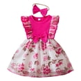 thumbnail image 2 of Fozruso Girls Casual Dresses Girls Summer Dress Floral Embroidery Gown For Infant First Birthday Party And Sizes 9-12 Months, 2 of 7