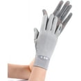 thumbnail image 3 of Reflective Mesh Driving Gloves for Women Summer Anti-UV Protection Sunscreen 2 Fingers Flip Touchscreen Cooling Breathable Gloves Cycling Riding Full Palm Sport Non-Slip Grip Motorcycle Golf Mittens, 3 of 7