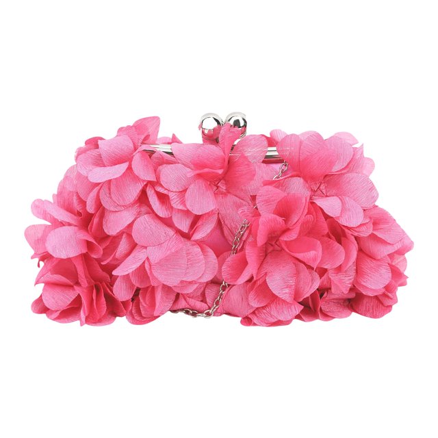 Bolso de mano JAMBHALA Elegante monedero de noche para mujer HotPink
