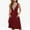 Wine, variant on LYEAA Midi Dresses for Women Plus Size Sleeveless Casual Elegant Loose Dresses V Neck Solid Fashion Flowy Summer Cool Beach Vacation Comfortable Dresses Blue S