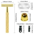 thumbnail image 4 of Waysh Safety Razor Set for Men, Gold, Complete Gift Kit, 4 of 7