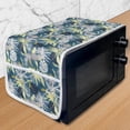 thumbnail image 1 of Tropic Microwave Oven Cover, Continuous Summer Leaves and Pineapples, Water Resistant Organizer with Pockets for Kitchen, 36" x 12", Sea Blue Multicolor, by Ambesonne, 1 of 1