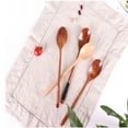 thumbnail image 4 of 4 Pcs Wooden Spoons Long Handle Stirring Spoons Portable Eating Mixing Soup Spoons Eco Friendly Table Spoons Home Kitchen Utensils (Primary Color), 4 of 9