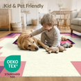 thumbnail image 4 of ODIKA 9'x12' Washable Area Rug Non-Shedding, Easy Care Pixel Grid Retro Stepped Frame Motif Atomic Geometric Mid Century Refined for Master Suite, California King, Under Bed, 4 of 7
