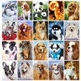 thumbnail image 2 of Perro pintado con diamantes redondos 5D DIY, mosaico bordado de animales, punto de cruz, rompecabezas para la venta, arte de diamantes de imitación, decoración del hogar, Hobby, 2 of 4