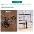 thumbnail image 4 of Uxcell Stand Holder, 4 Tier Metal Necklace Display Organizer Earring Tower for Bracelets, Rings, Earrings Black, 4 of 5