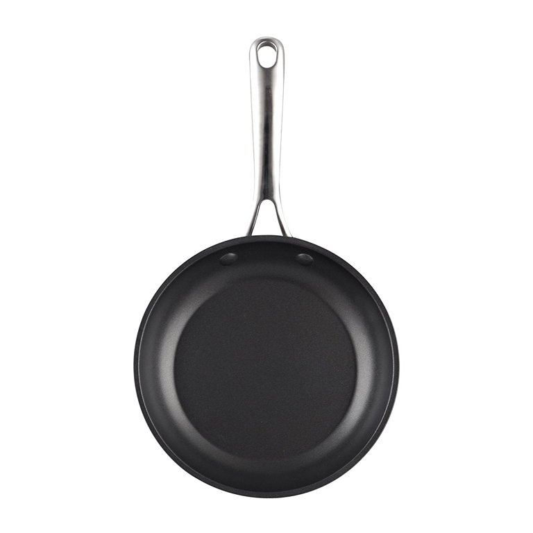 Cook N Home 02668 Ultra Granite Nonstick Skillet Fry Pan, 12 inches,  Non-stick Frying Pan Omelette Pan, Chef's Pan, black/white