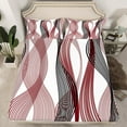 thumbnail image 2 of Erosebridal Checkered Geometry Sheet Set Twin, Red Black Bedding Sets Twin Size, Mid Century 3 Pieces, 2 of 7