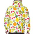 thumbnail image 7 of Kdxio Avocado And Pineapple Print Mens Casual Hooded Collar Drawstring Hoodies Pullover Sweatshirts Casual Long Sleeve Shirts-3X-Large, 7 of 7