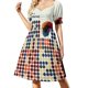 thumbnail image 2 of Vestido de manga corta con círculos modernistas, elegante y chic, para mujer, vestidos de ceremonia., 2 of 7
