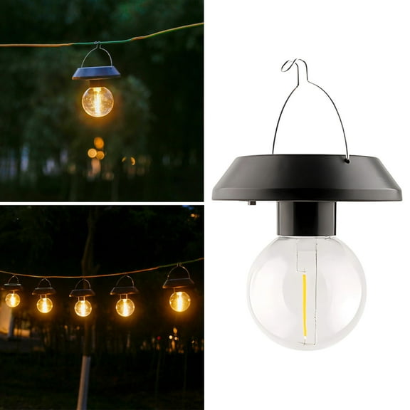 Blueek Outdoor Solar Hanging Pendant Lamp - Waterproof LED Light for Balcony, Terrace, Courtyard - Energy Efficient and Easy Install,3.6"