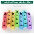 thumbnail image 3 of Extra Large Weekly Pill Organizer 4 Times a Day, XXL Large Pill Box, 7 Day Medicine Organizer, Black Pill case for Vitamin/Fish Oil/Supplements, 3 of 4