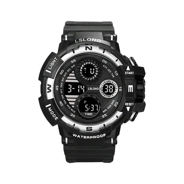 Digital Sports Diving Watch 10 ATM Water Resistant With Alarm Stopwatch Countdown Timer And EL Backlight Display