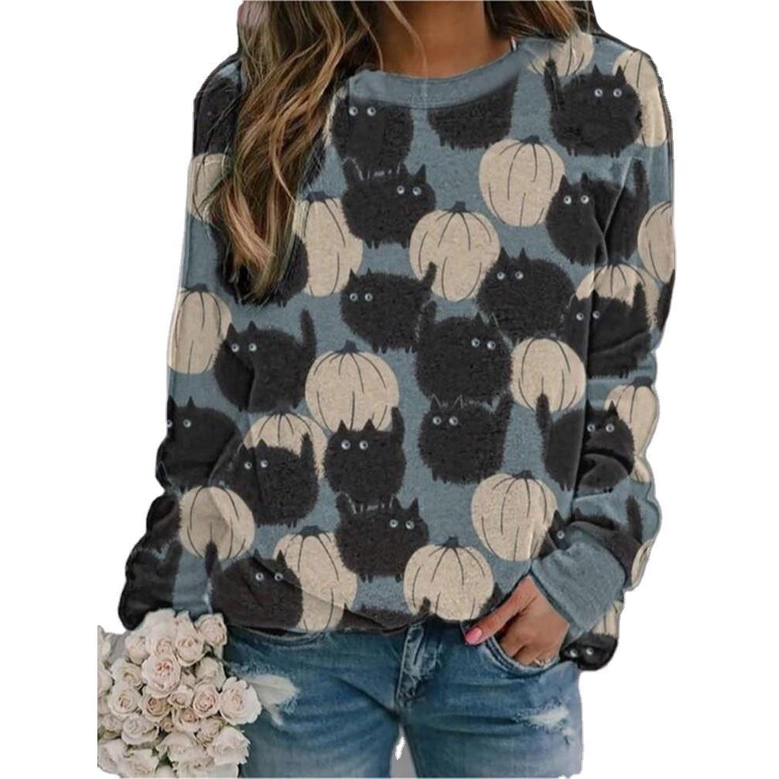 cat pumpkin sweater