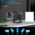 thumbnail image 3 of HY320 Mini 4K Projector Native 720P Android 11 4K Projector 300ANSI Wifi6 BT5.0 Cinema Outdoor 180° Projector US Plug, 3 of 5