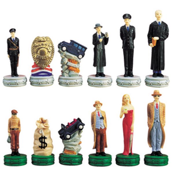 Chess Set Cops Vs Robbers Boardgame Pieces Figurine Game Figure Walmart Com
