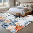 thumbnail image 5 of Area Rug 72×108in, Sea Turtle Summer Ocean Coral Floor Carpet Living Room Rug, Nautical Starfish Conch Non-Slip Welcome Mat Indoor Rugs for Bedroom Dining Room, 5 of 9
