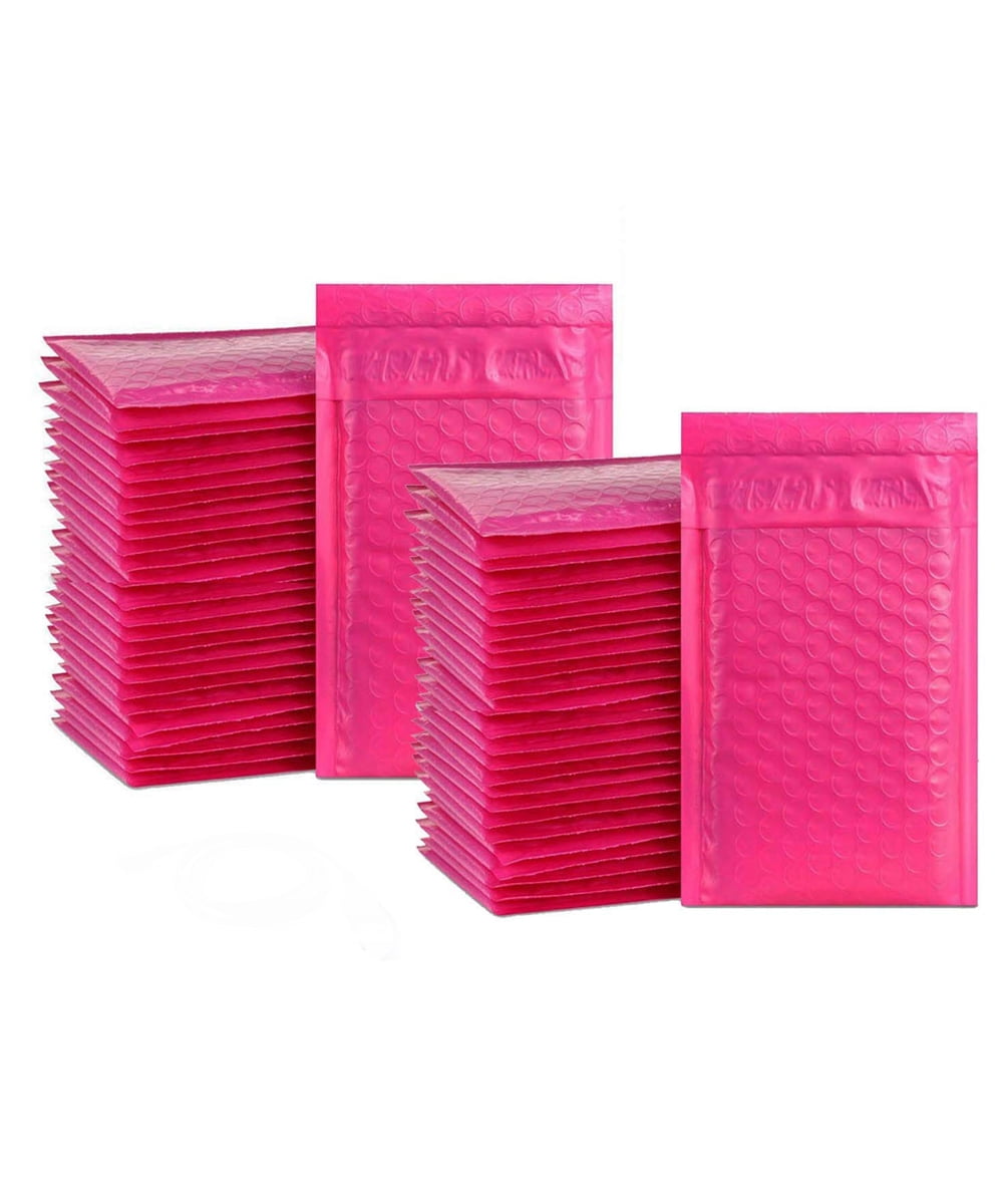 imbaprice 25 Stück 15,2 x 25,4 cm # 0  Hot Pink Farbe selbst Seal Poly Bubble Versandtaschen gepolstert Versand Umschläge Gesamt 25 Taschen 