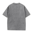 thumbnail image 4 of Zimjoy Mens Gray Tshirt Casual Mens Washed Cotton T Shirts Loose Fit Short Sleeve Oversized Tshirts for Men Crewneck Vintage Fashion Clothing, Gray L, 4 of 8
