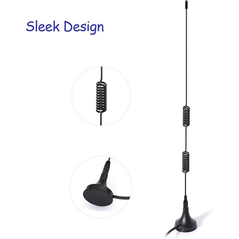 Eightwood Antenna Dual Band VHF/UHF 136-174/400-470 MHz Per Ricetrasmettitori Baofeng UV-5R, Kenwood, HYT