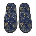 thumbnail image 1 of Fotbe Vintage Golden Butterfly Pantuflas Peludas para Mujer con Estampado, Zapatillas de Peluche, Zapatos de Invierno para Casa, Uso Interior y Exterior-Large, 1 of 8