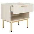 thumbnail image 5 of SAFAVIEH Axelle Modern 1 Drawer Nightstand,Bleached White/Gold, 5 of 14