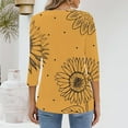 thumbnail image 4 of Yellow Womens Tops Womens Fashion T Shirts 2025 Short Sleeve Casual V Neck Summer Tops Cute Loose Fit Blouses Graphic Tees Shirts for Women, 4 of 5