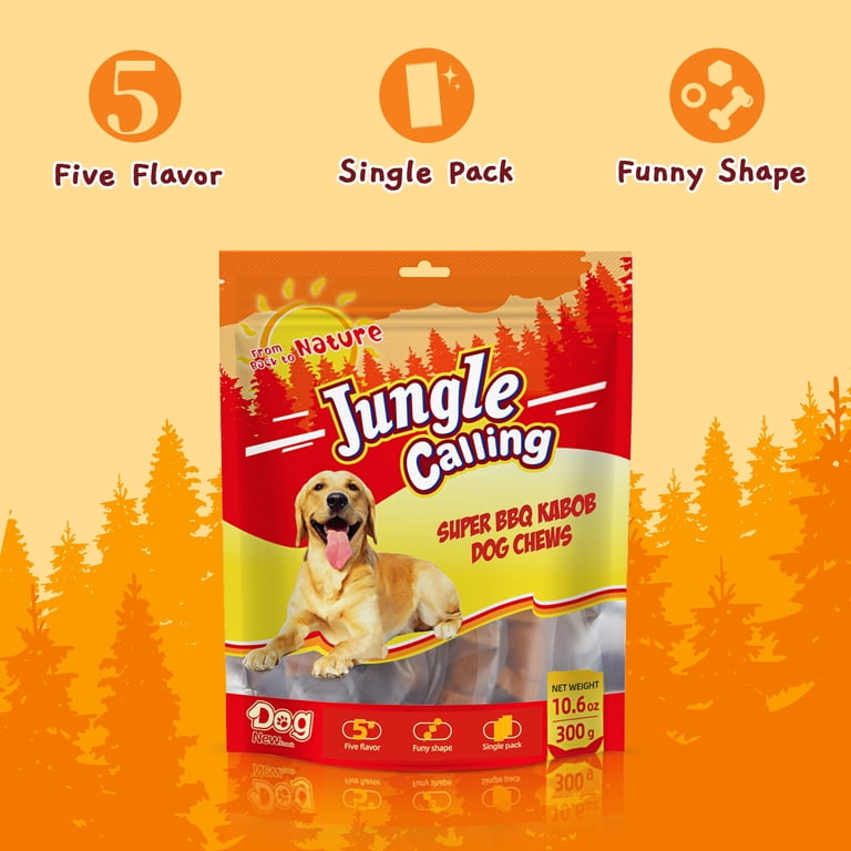 Jungle Calling Dog Treats Variety Chews with Chicken, Duck & Beef, 10.6 oz photo 5