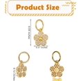 thumbnail image 2 of 5 colgantes de circonita cúbica transparente con forma de flor, chapados en oro de larga duración, para hacer joyas, collares y pulseras., 2 of 9