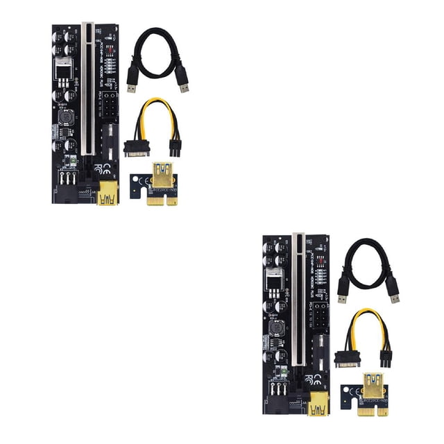 yingyy PCI-E 1x to 6x Exender Board USB Card Motherboard Adapter Electrical Type 2 2Set