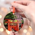 thumbnail image 4 of Fushimi Inari Shrine Ornament 2025, Travel Landmark Christmas Decoration, Holiday Keepsake Gift, Collectible Souvenir, Glass Look Hanging Decor, Xmas Tree 2025, Festive Home, 4 of 5