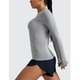 thumbnail image 4 of CRZ YOGA Seamless Long Sleeve Shirts for Women Workout Athletic Running Yoga Tops Breathable Tshirt, 4 of 5