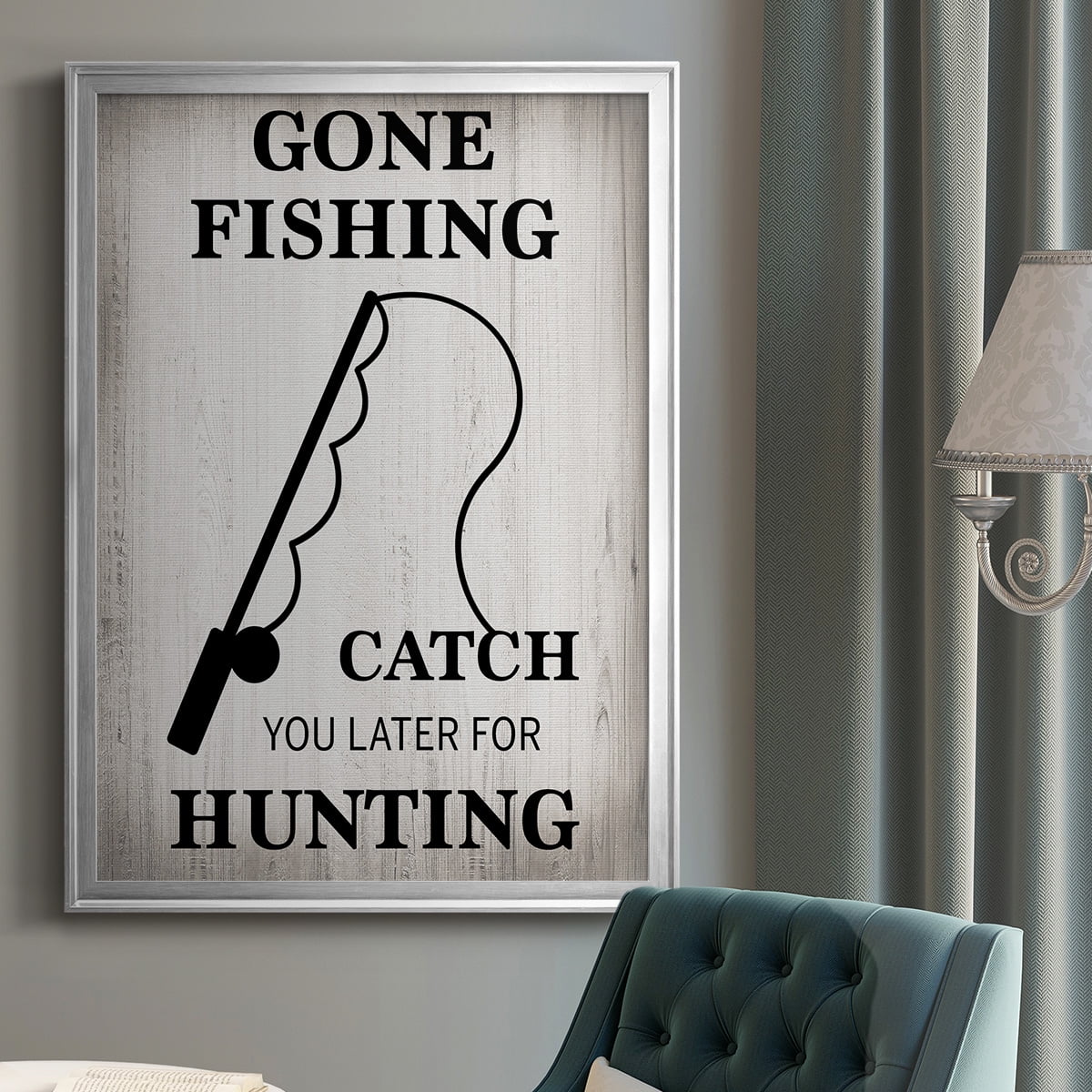 Gone Fishing Premium Classic Framed Print - Ready to Hang