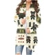thumbnail image 2 of Cárdigan de manga larga para mujer, moda informal, blusa con estampado navideño, abrigo para mujer, 2 of 6