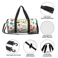 thumbnail image 6 of Xecao Summer Animal print Round Travel Duffel Bag is a foldable gym bag with an inner pocket, perfect for travel sports, 6 of 8