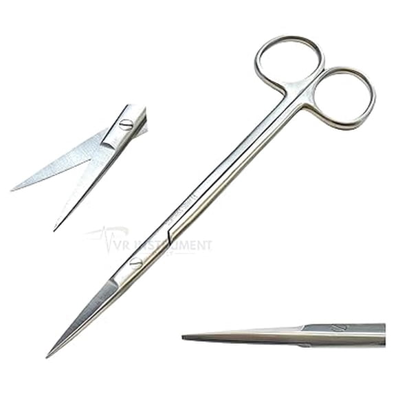 VR Instrument Supply Kelly Scissor Straight 6.5" Sharp/Sharp Dental Surgical Medical ENT Stainless Steel Instruments