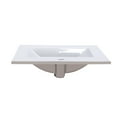 thumbnail image 6 of Kgar 24" x18.3" Drop-In Bathroom Sink Rectangle Porcelain Ceramic Bathroom Vanity Top Vessel Sink White, 6 of 6