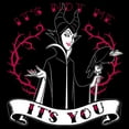 thumbnail image 2 of Junior's Sleeping Beauty Maleficent Valentine's Day It's Not Me, It's You  Graphic Tee Black Small, 2 of 3