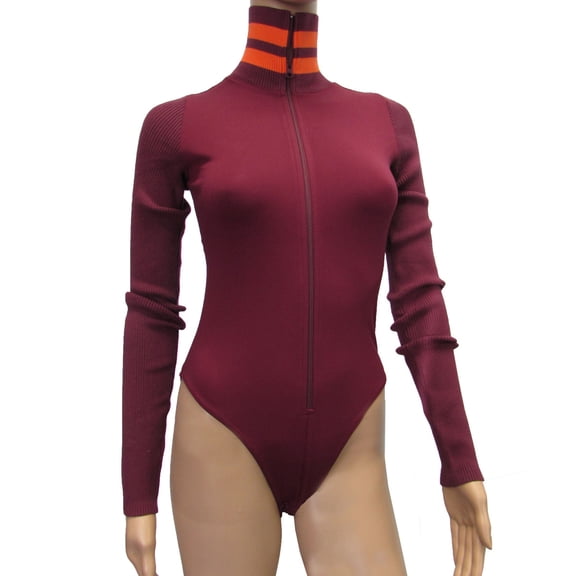 $250 Fenty Puma by Rihanna Women Longsleeve Full Zip Bodysuit Shirt Size XS