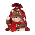 thumbnail image 1 of Christmas Drawstring Bags Candy Fruit Coin Container Handbag Storage 3D Doll Xmas Handbag Large Capacity Lace Goodie Bag for Wrapping Holder Snowman, 1 of 9