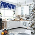 thumbnail image 6 of Christmas Valance for Windows,Christmas Winter Snowflakes Blue Xmas Ball Ornaments White Xmas Tree Window Treatments 1 Panel Short Curtains for Kitchen Windows Bathroom Bedroom,54 x 18 Inch, 6 of 6