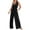 Black, variant on Yievot Women Black Jumpsuit Sleeveless V Neck Casual Ruffle Elegant Romper for Womens Dressy Outfits 2024 Birthday Gifts Pants for Women on Clearance