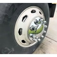thumbnail image 6 of Complete Wheel Chrome Axle Cover Set - 33mm Threaded Lug Wheel Nut Covers for Semi Truck, Frightliner, Volvo - Removable Hub Caps Kit (2 Front & 4 Rear), 6 of 13