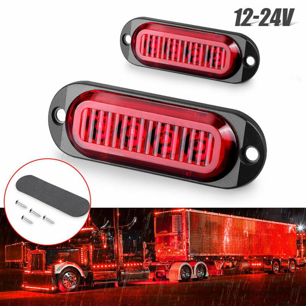 Amber 12 LED Sealed Side Marker Clearance Light Fish Shape Truck Trailer 12V All Star Truck Parts 4 
