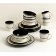 thumbnail image 2 of Elegant and Modern Stoneware Scroll Dinnerware Set for Hosting Parties and Events - Contrast, 16 Piece, 2 of 8