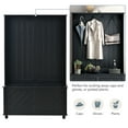 thumbnail image 4 of Hall Tree with Bench and Shoe Storage, 3 in 1 Entryway Bench with Coat Rack, Mudroom Bench with Storage and 4 Double Hooks, Entryway Furniture for Hallway (Black, 31.5" L x 16.5" W x 69" H), 4 of 9